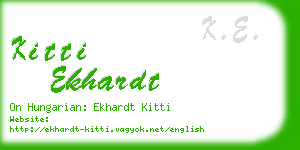kitti ekhardt business card